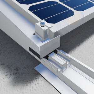 <b>Ballasted</b> Flat Roof Solar Mount - No-Penetration Triangular Bracket System for Concrete Roofs - Product Image 1