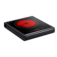 Cuisinière infrarouge portable 2000W, plaque de cuisson électrique en céramique à commande tactile, compatible avec plusieurs ustensiles de cuisine, cuisinière domestique