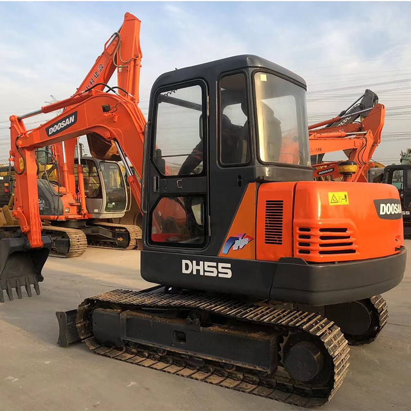 Экскаватор Doosan DH55, сертифицированный EPA, высокопроизводительный оригинальный двигатель 5,5 тонн, включая насос, коробка передач, землеройная машина