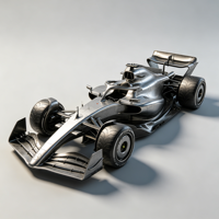 Sculpture de voiture de Formule 1 sur mesure, grand modèle grandeur nature en résine et fibre de verre pour collection et exposition des passionnés de voitures