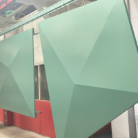 Panneaux de façade ondulés en aluminium écologiques, ignifuges et anticorrosion & panneaux de mur-rideau