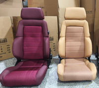 Siège de course rétro JBR1081B QL pour accessoires automobiles avec rail coulissant, en cuir PVC et daim beige