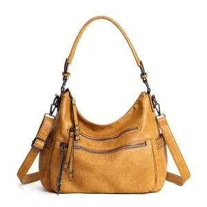 Designer KCB01A Vintage Large Capacity Shoulder Bag Hobo Bag Retro PU Leather Ladies Handbags Famous Brand Women Designer Bags