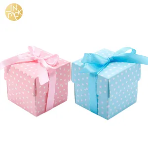 IN PACK Wholesale Baby Valentine Mothers Day Christmas Bridesmaid Large Small Cardboard Gift Packaging Paper Box with Ribbon Bow