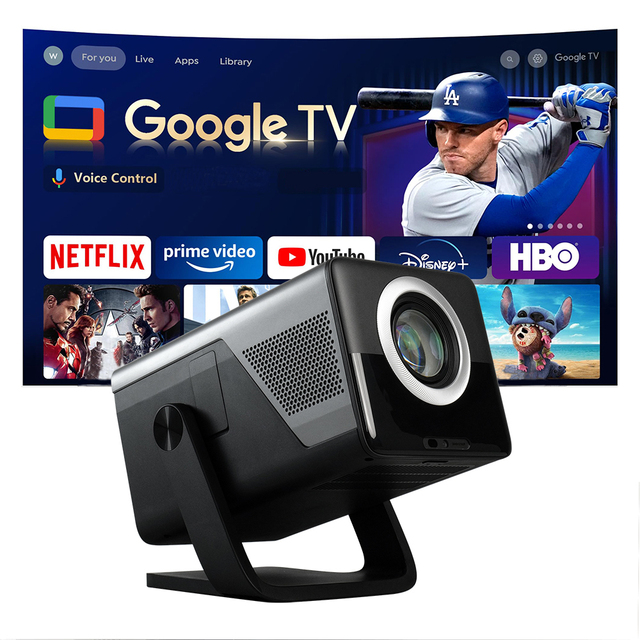 Tripsky Google TV Projector 4K 800 ANSI High Brightness Smart Home Theater Proyector Native 1080p Android Tv Projector