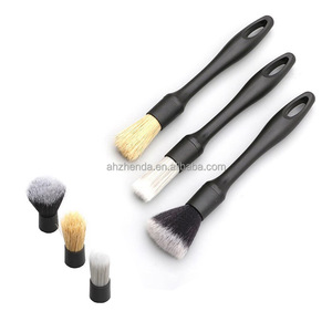 Kit de brosses à poils de sanglier pour <span class=keywords><strong>voiture</strong></span> <span class=keywords><strong>Brosse</strong></span> à poils de sanglier pour intérieur et extérieur sans rayures en microfibre <span class=keywords><strong>anti</strong></span>-chimie pour <span class=keywords><strong>voiture</strong></span> - Product Image 2