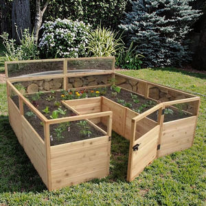 लकड़ी के बगीचे planter बॉक्स आउटडोर फूलों की सब्जियों और जड़ी-बूटियों के लिए लकड़ी के बगीचे का प्लांटर बॉक्स आउटडोर - Product Image 5