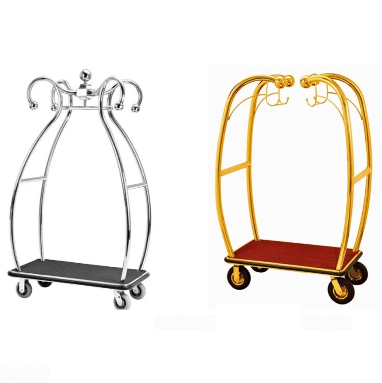 Hotel Lobby Furniture Brass Vintage Hotel Luggage Cart