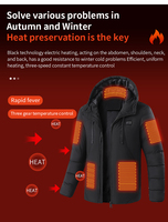 Vestes d'hiver chauffantes pour hommes en gros, vestes chauffantes USB pour l'extérieur, chaudes pour l'hiver avec batterie externe