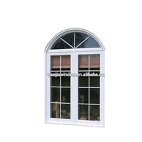 PVC Sliding Arch Window, Grill Design, Foshan Factory