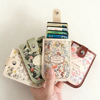 Dompet Kulit Sintetis Motif Bunga dengan Desain Multi-Fungsi, Kancing Sederhana dan Mudah Dibuka