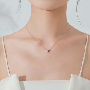 Collier pendentif papillon en argent sterling S925 avec diamant rose exquis pour femmes, cadeau raffiné pour les occasions quotidiennes - Product Image 2