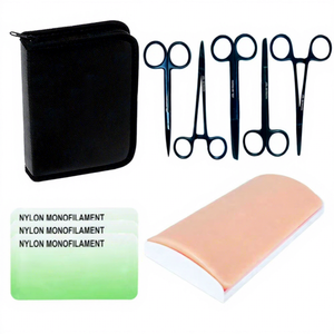 Kit de formation en suture en silicone durable pour étudiants en médecine et cliniciens, instruments chirurgicaux pratiques - Product Image 1