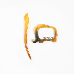 Épinglette de châle unisexe artisanale en corne de buffle naturelle, en forme d'éléphant, écologique et légère, pour écharpes et foulards, objet décoratif en corne. - Product Image 2
