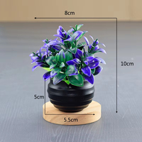 Lot en gros de mini bonsaïs artificiels en plastique, plantes vertes en pot pour la décoration de table à la maison