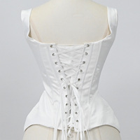 Haut corset en satin pour femme, personnalisé en usine OEM, avec bretelles larges, décolleté cœur et armatures, idéal pour les soirées et bals de promo