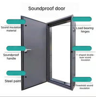 Puerta Acústica Abatible de Acero Ignífuga Personalizada de Fábrica con Aislamiento Acústico de 1.5 Horas y Reducción de Sonido de 30-45dB para Estudio u Hotel