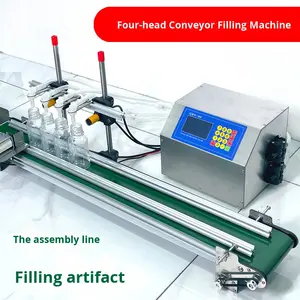 モデル4H3200小型液体ボトル充填機130cmコンベヤー500ml容量飲料油バイアルバッグ包装220v水用 - Product Image 2