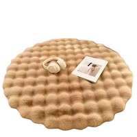 Tapis d'intérieur personnalisé en fausse fourrure, texture bulle, antidérapant, adapté aux animaux domestiques, pour salon et chambre à coucher