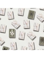 Nouvel ensemble de tuiles de mahjong américaines en acrylique gravé, de luxe moderne, portable, écologique, durable, avec tapis et supports de table pour le divertissement