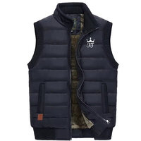 Gilets en molleton pour hommes avec logo personnalisé OEM de premier ordre, coupe ajustée, vestes sans manches en polaire, fermeture éclair complète pour les voyages de chasse
