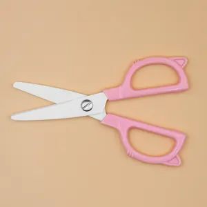 5 Inch Children Safety Scissors Student Scissors Kid Scissors Round Tip For Cutting Paper With Scale