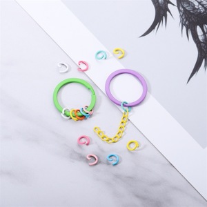 Anneaux ouverts en fer peint coloré pour la fabrication de bracelets, matériaux de bricolage, anneaux de connexion, petites fournitures de bijouterie - Product Image 3