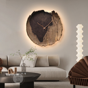 In hạt gỗ mô phỏng Vòng đồng hồ treo tường 12 inch Quà Tặng tùy chỉnh cổ tùy chỉnh phong cách trang trí nhà trang trí tường nghệ thuật - Product Image 5