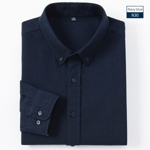 Polo de manga larga antiarrugas de alta calidad para hombre de sarga de algodón <span class=keywords><strong>Oxford</strong></span> personalizable blanco de negocios Formal transpirable - Product Image 3