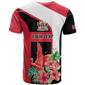 Camiseta Personalizada de <span class=keywords><strong>Trinidad</strong></span> y Tobago Scarlet Ibis Tropical, Personaliza Tu Texto, Camisetas Sublimadas Personalizadas - Product Image 3
