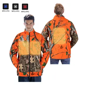 Veste chauffante en tissu imperméable rechargeable pour les sports d'hiver-pour le ski, la pêche, la chasse à la moto