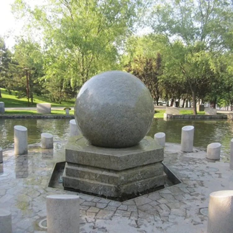 High Quality Stone Rolling Ball Marble Water Fountain Sculpture