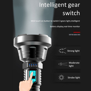 Long Size <b>Flashlights</b> <b>Rechargeable</b> Bright Torch with USB Cable Modes Waterproof for Camping Hiking Fishing - Product Image 5