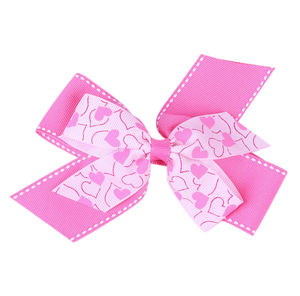 Jepit Rambut Anak Bentuk Hati untuk Hari Valentine, Grosir Custom, Hot Stamping, Model Tailcoat Bow, Duckbill Clip - Product Image 5