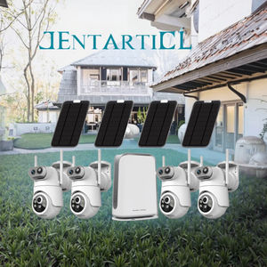 Kit de sécurité sans fil à 4 caméras résistant aux intempéries F9 NVR Système de vidéosurveillance grand angle Panneau solaire Détection de mouvement <span class=keywords><strong>IP</strong></span>-Comprend un capteur CMOS - Product Image 4