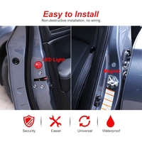 Lampu Peringatan Keselamatan Pembukaan Pintu Mobil LED Universal Lampu Anti-tabrakan Sensor Magnetik Lampu Alarm Berkedip Strobo Lampu Parkir