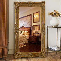 Grand Miroir sur Pied Ancien, Décoration Murale Vintage pour Salon, Chambre à Coucher, Meuble Antique