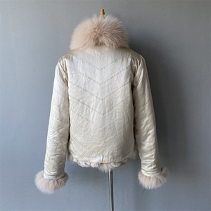 Cappotti <span class=keywords><strong>in</strong></span> Vera <span class=keywords><strong>Pelliccia</strong></span> di Volpe e Coniglio per Donna, Eleganti e Morbidi, Reversibili, Personalizzabili, Vendita all'Ingrosso - Product Image 6