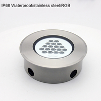 Lumière LED paysagère encastrée en acier inoxydable RGB étanche IP68 pour piscine, route, terrasse, extérieur, 18W 36W 12V 24V