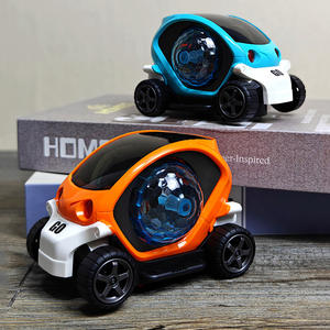 B/O 3D luz giratoria colorida música dibujos animados tráfico vehículo niños coche eléctrico juguete 360 ° rotación coche juguete conjunto para niños - Product Image 2