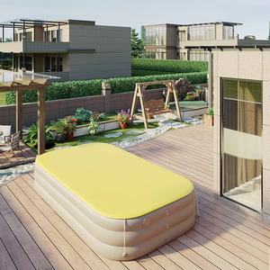 <span class=keywords><strong>Piscine</strong></span> rectangulaire gonflable automatique pour enfants, pare-soleil épaissi, matériau <span class=keywords><strong>PVC</strong></span> pliable, toboggan pour bébé, pompe - Product Image 2