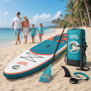 Planche à pagaie gonflable hybride haute performance, <span class=keywords><strong>fusion</strong></span> de PVC <span class=keywords><strong>double</strong></span> <span class=keywords><strong>couche</strong></span> et rails composites pour une polyvalence surf et tourisme - Product Image 5