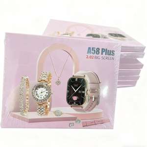 2026 más nuevo reloj de pulsera de señora de 2,02 pulgadas <span class=keywords><strong>A58</strong></span> reloj inteligente rastreador de ejercicios <span class=keywords><strong>A58</strong></span> Plus reloj con 2 relojes y 2 correas - Product Image 1