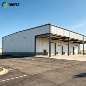 Entrepôt commercial en acier préfabriqué durable et résistant aux intempéries, grande structure à travée libre pour entrepôt de stockage préfabriqué - Product Image 1