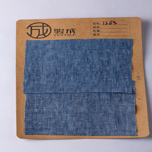 1263 <span class=keywords><strong>100</strong></span>% सनी डेनिम शर्ट Tissus कपड़ों के लिए उच्च गुणवत्ता वाले जैविक पंत लिन कपड़े थोक निर्माताओं - Product Image 5