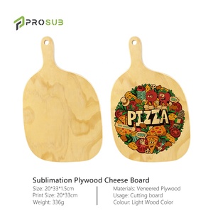 Prosub Custom Logo 7.7*13 ''Diy Hout Hakblok Onregelmatig Ovaal Multiplex Pizza Kaasplank Voor Keuken Hout Sublimatie Bord - Product Image 2