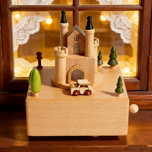 Articolo Popolare Yiyu: Trenino Carosello <span class=keywords><strong>in</strong></span> Legno Fatto a Mano, Minimalista e Moderno, Personalizzabile, con <span class=keywords><strong>Musica</strong></span> di 30 Secondi, Regalo di Compleanno per Bambini - Product Image 3