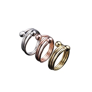 แหวนทองแดงแท้รูปงูแบบปรับได้ แม่เหล็กดูดติดกัน ชุดแหวนสำหรับผู้หญิง - Product Image 2