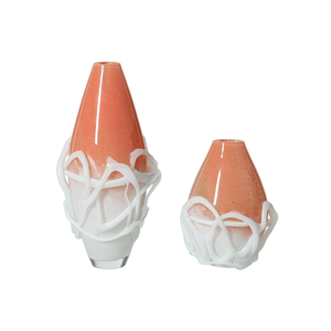 Flolenco Art déco moderno artistico di grandi dimensioni <span class=keywords><strong>vasi</strong></span> di fiori in vetro fatti a mano con motivi blu <span class=keywords><strong>rosa</strong></span> per la casa Hotel e decorazioni di nozze - Product Image 6