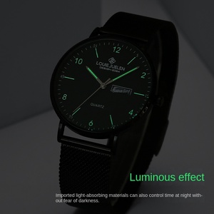 Nuevo Reloj de Cuarzo para Hombre, Ecológico, Simple y Moderno, Ultrafino, Resistente al Agua 3ATM, Correa Acrílica de 40mm, Negro Samurai - Product Image 2